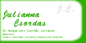 julianna csordas business card